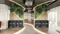 do 3d ecological building architecture design, biophilic design