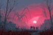 do sci fi horror and fantasy scene concept art illustrations