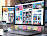 create a modern responsive website using HTML CSS javascript
