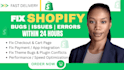 fix shopify checkout, add to cart, theme bugs, payment or app integration issues