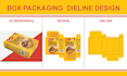 create box packaging dieline, product label, and print ready design