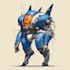 draw amazing character mecha robot illustration