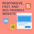 create a responsive and interactive HTML CSS js website