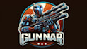 create robotic gunnar logo with t shirt and fast delivery