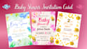 design a baby shower or baby name invitation card