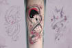 illustration for anime tattoo in color