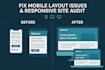 fix mobile layout issues and responsive site audit