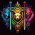 draw unique medieval, fantasy, rpg, game logo title