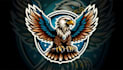 create modern mythical hawk logo with t shirt design