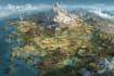 draw a fantasy map with digital watercolours