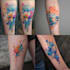create a beautiful watercolor flowers tattoo design
