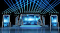 do cgi 3d event stage, sound stage, stage design, stage lighting with 3d render