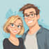 create cartoon disney couple portrait