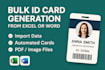 bulk employee or student id cards from your list