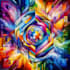 do a abstract geometric digital art