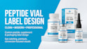 product label design peptides 3d vial mockup peptide label supplement labels cbd