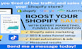 boost shopify sales with SEO, ecommerce marketing, sales funnel, ads, automation