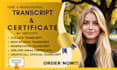 design custom high school, college transcript, degree, diploma ged  certificate