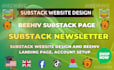 substack website beehiiv expert, design beehiiv newsletter, substack setup