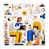 design custom business doodle illustrations