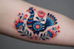 make old school or traditional style tattoo logo design