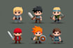 draw pixel game art 2d pixel art sprite sheet game character