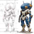 drawing mecha and robot