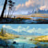 illustrate environments, landscapes, board game, concept art