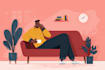 design 2d flat modern vector illustration for landing web