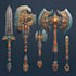 create weapon design and illustration