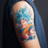 custom anime tattoo design for arm, sleeve or back