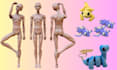 design 3d flexi toy 3d articulated bjd doll 3d flexi model stl file
