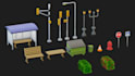 create low poly 3d props pack for games, unity or unreal