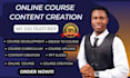 develop a complete ebook masterclass, online course content