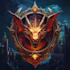 do medieval fantasy game, rpg, mmo game logo