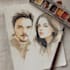 draw a watercolor couple portrait