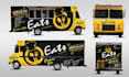 design stylish food truck wrap, food trailer wrap, food van wrap design