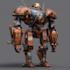 custom futuristic mecha robot character art