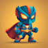 design mascot superhero character and superhero logo