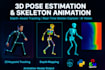 do 3d pose estimation depthaware tracking skeleton animation output ml