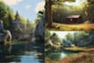 make a realistic digital landscape, oil painting art