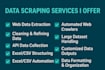 scrape websites, extract data, and build custom web scraping bots