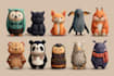 illustrate animals in a cute cartoon style