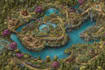 draw a fantasy map illustration