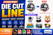 create die cut lines for sticker or logo