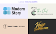 design a professional minimalist logo with guidelines