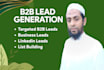 do b2b lead generation, data entry, web research and linkedin prospects