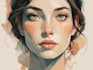 draw semi realistic portrait illustration