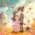 make anime couple character art anime cartoon