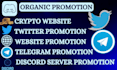 do telegram, crypto, token, memecoin and solana promotion to real users audience